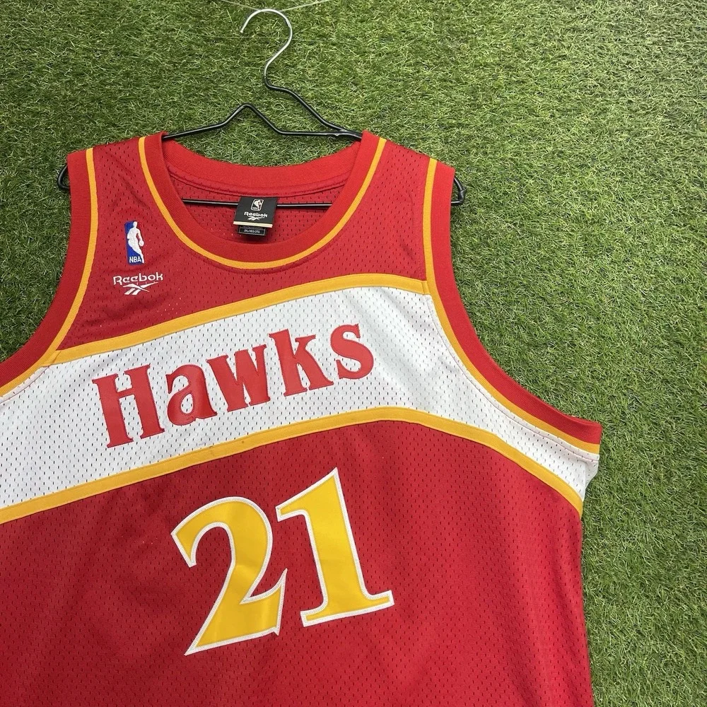 Vintage Hardwood Classics Atlanta Hawks Jersey Mens 3XL #21 Dominique Wilkins